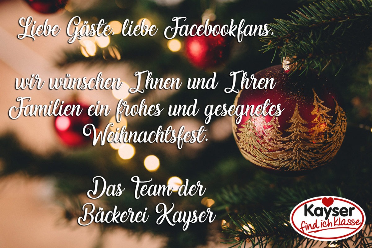 Frohe Weihnachten Backerei Kayser Sauerlandische Backtradition Seit 1890